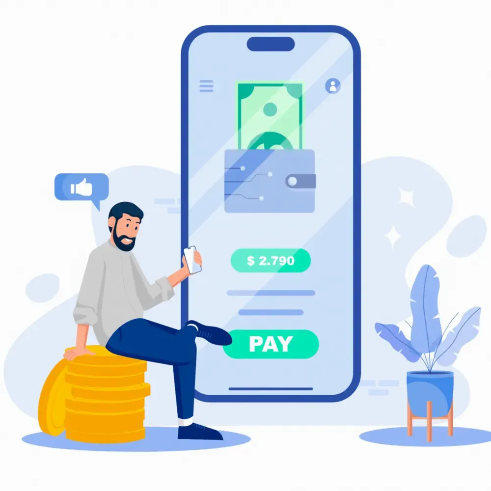 The CYNOD payment wallet on a smartphone